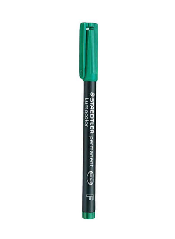 Staedtler 10-Piece Lumocolor Permanent Marker Pen Set, Green/Black/White
