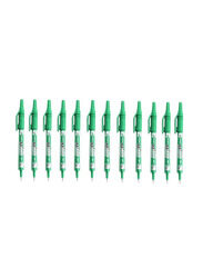 Pilot 12-Piece Twin Marker Set, Green