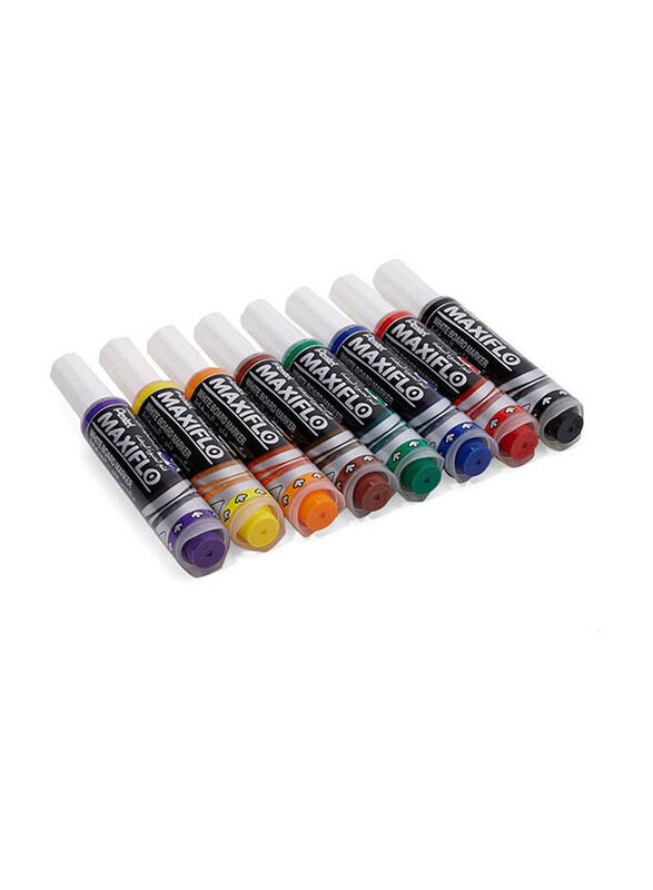 Pentel 8-Piece White Board Marker Set, Multicolour