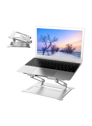 Skilltech Laptop Stand Riser Portable - Foldable for MacBook Air Pro, Dell XPS, HP (10-17''), Silver