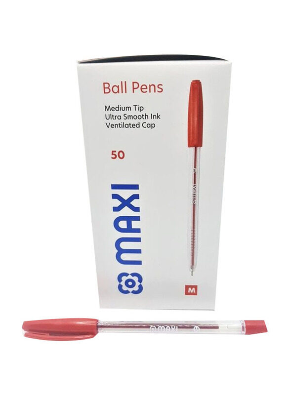 

Maxi 50-Piece Ball Pen Set, Red