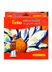 Funbo Acrylic Colour Paint Tube Set, 24 Pieces, Multicolour