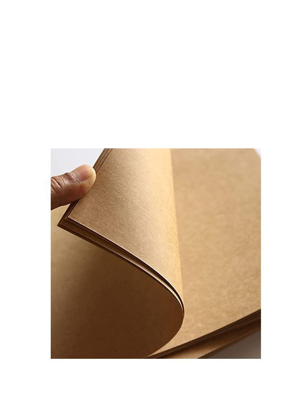 Terabyte Thick Kraft Card Paper, 50 Sheets, 350 GSM, A4 Size, Brown