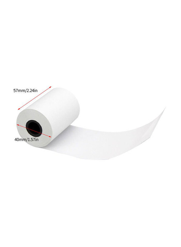 Thermal Receipt Paper Rolls, 4 Pieces, White