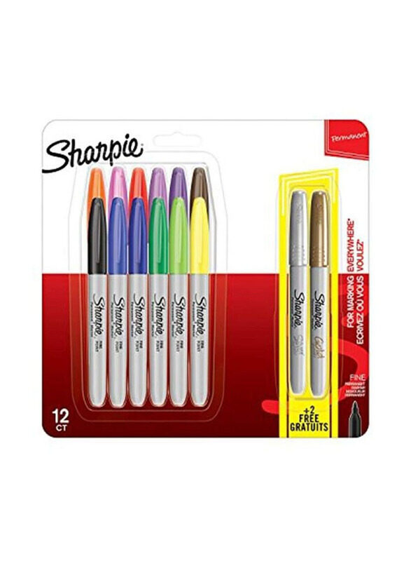 

Sharpie 14-Piece Fine Tip Permanent Markers Set, Multicolour