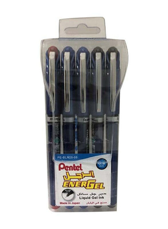 

Pentel 5-Piece Energel Needle Tip Pen, Multicolour