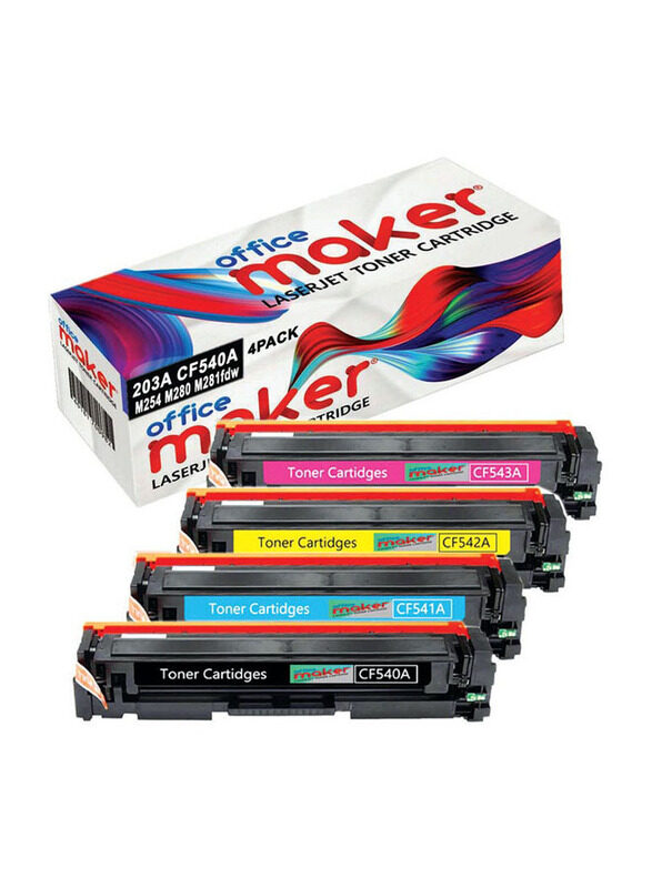 

HP Office Maker 203A CF540A Multicolour Laserjet Toner Cartridge, 4 Pieces