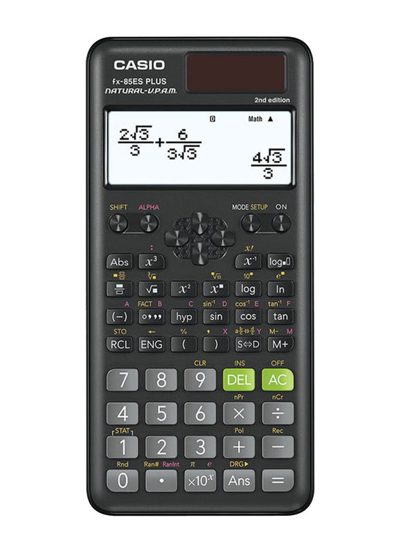 Casio 12-Digit Scientific Calculator, Fx-85ES PLUS, Black