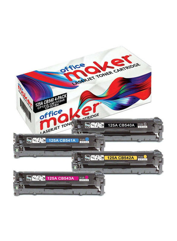 

HP Office Maker 125A CB540A Multicolour Laserjet Toner Cartridge, 4 Pieces