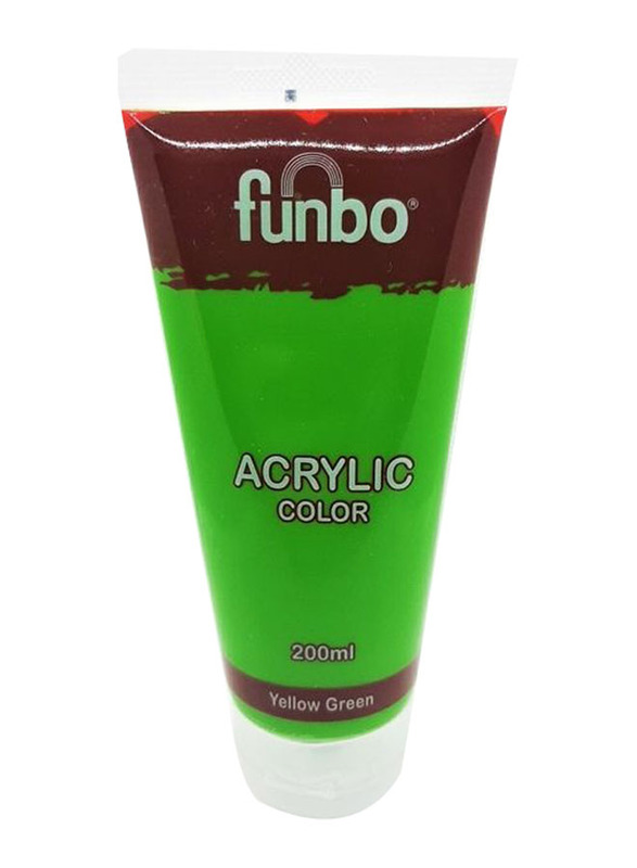 Funbo Acrylic Colour, 200ml, Yellow Green