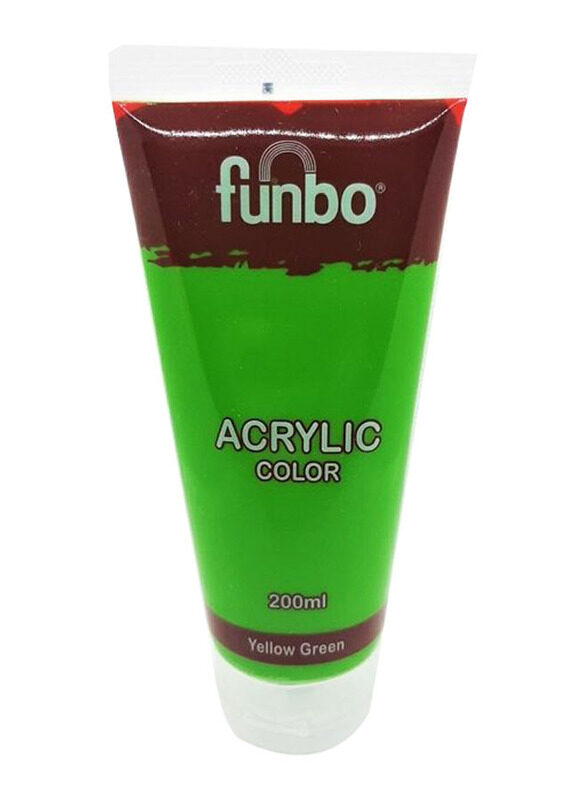 Funbo Acrylic Colour, 200ml, Yellow Green