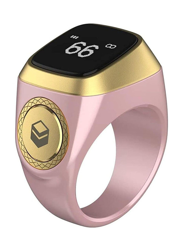 iQibla Tasbih Zikr Lite Smart Waterproof Ring, 18mm, Pink