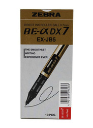 Zebra 10-Piece DX7 Direct Ink Roller Pen Set, Red