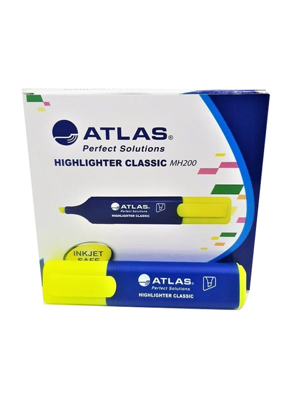 Atlas 10-Piece Highlighter Set, Yellow