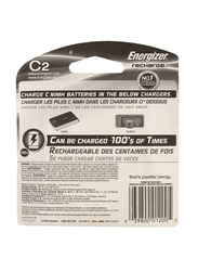 Energizer Rechargeable Battery Set, 2 Pieces, Silver