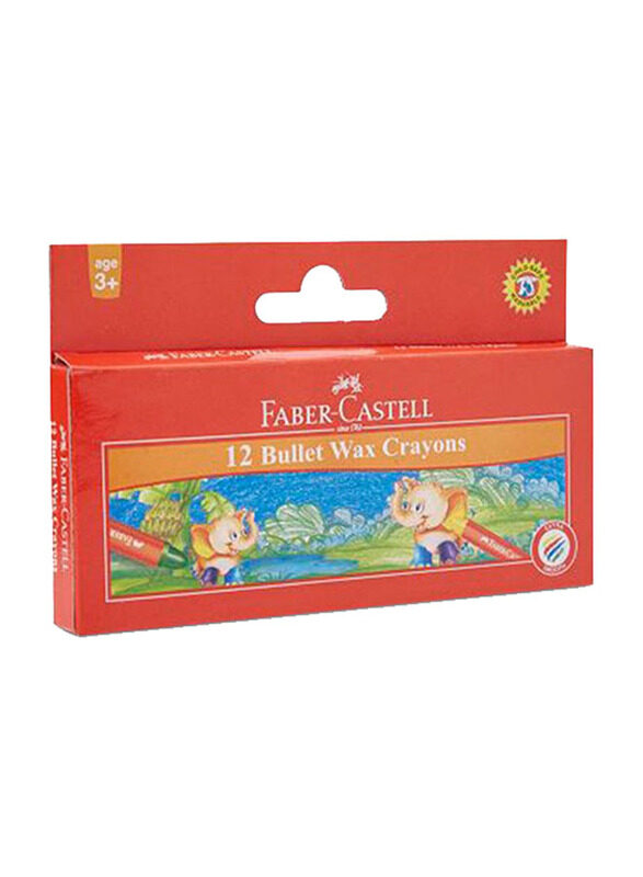 

Faber-Castell Bullet Wax Crayons Set, 11 x 56mm, 12 Pieces, Multicolour