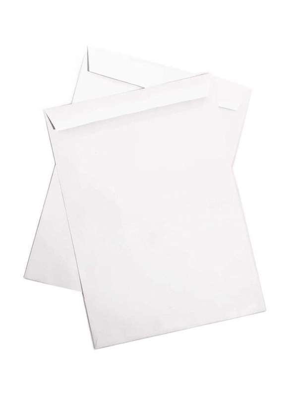 Libra Plain White Size Self Sealed Envelop, 100 GSM, 50 Pieces, A4 Size