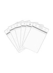 Partner ID Card Holder Soft Plastic, 10 Pieces, Clear