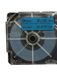 Casio Label Printer Ink On Blue Tape, Black