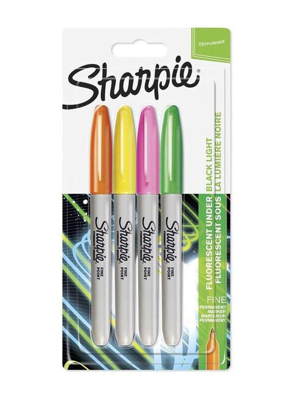 

Sharpie 4-Piece Neon Permanent Marker Set, Multicolour