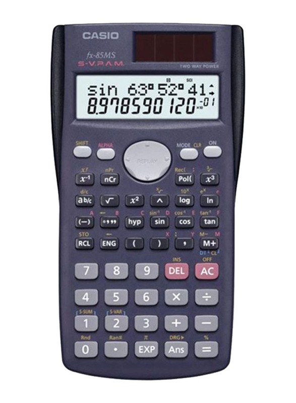 Casio 12-Digit Scientific Calculator, Fx-85MS, Blue