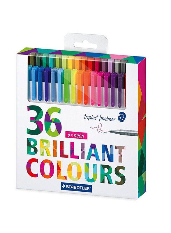 Staedtler 36-Piece Triplus Fibre Tip Coloured Pen Set, Multicolour