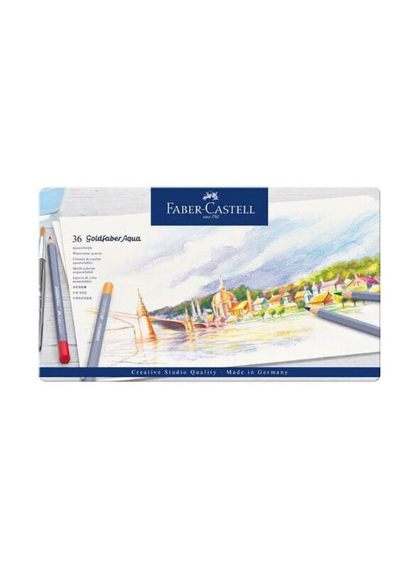 Faber-Castell Goldfaber Aqua Watercolour Pencil Set, 36 Pieces, Multicolour