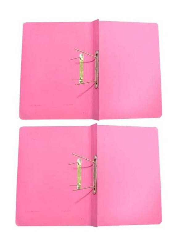 Spring File Folder A4 Documents Filing, 5 Pieces, Pink