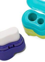 Maped 3-Piece Connect Eraser And Sharpener Combo, Multicolour