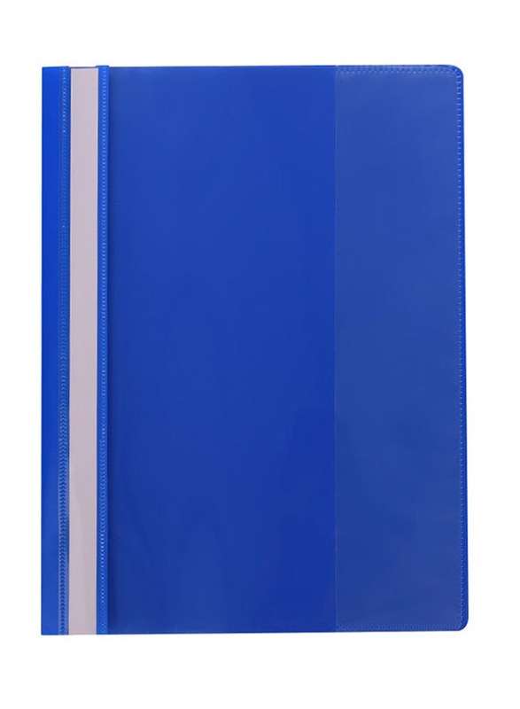 Clear Front Report Covers Project File Protector Folder, Dark Blue