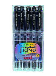 Uniball 5-Piece Signo Gel Impact Rollerball Pen Set, 1.0mm, Multicolour