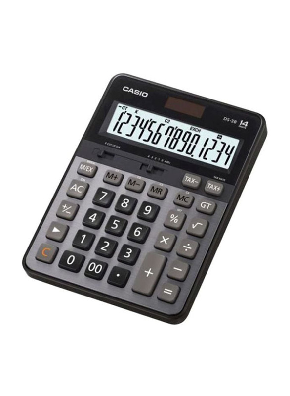 Casio 14-Digit Heavy Duty Basic Calculator, Multicolour