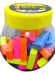 Flamingo 30-Piece Mini Neon Erasers, Multicolour