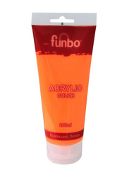 Funbo Acrylic Colour, 200ml, Fluorescent Orange