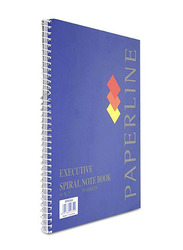 Paperline Executive Spiral Bound Ruled Notebook, 70 Sheets, Blue/White