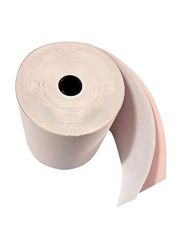 Terabyte 2Ply Premium Paper Receipt Rolls , 20 Pieces, 76 x 76mm, Pink/White