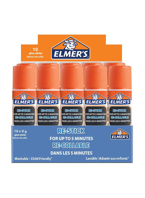 

Elmers Re-Stick Glue, 10 x 8gm, Clear