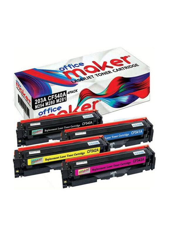 

HP Office Maker 203A Multicolour Laserjet Toner Cartridge, 4 Pieces