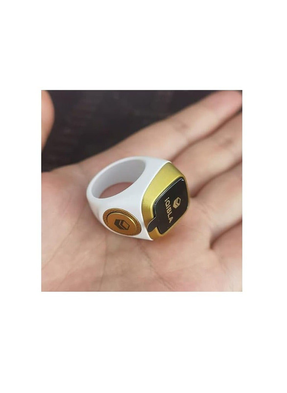 iQibla Tasbih Zikr Lite Smart Waterproof Ring, 20mm, White