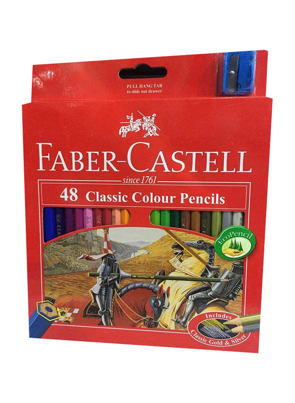 Faber-Castell Classic Colour Pencil Set, 48 Pieces, Multicolour