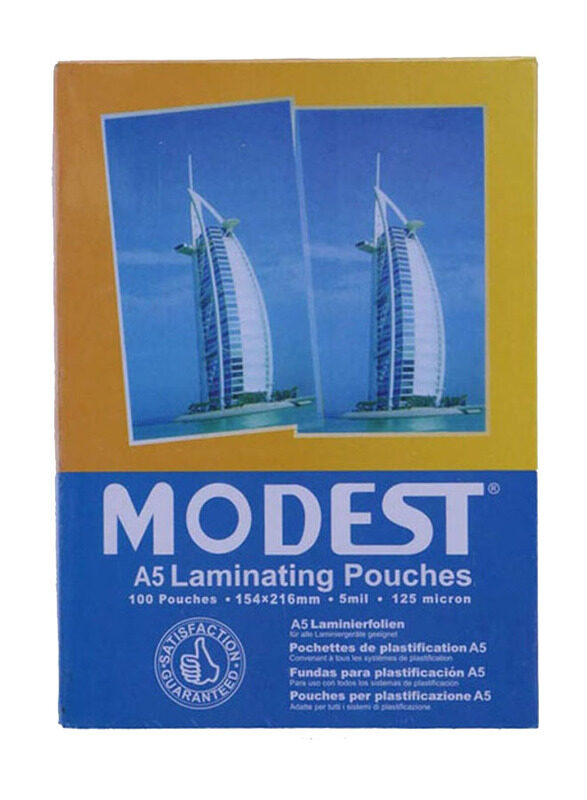 

Modest Laminating Pouch Film Set, MS526, 100 Pieces, Clear