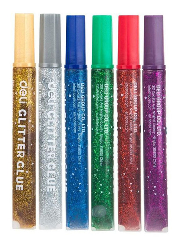 Deli Stick Up Classic Glitter Glue, Multicolour