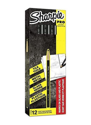 Sharpie 12-Piece Peel Off China Marker, Black