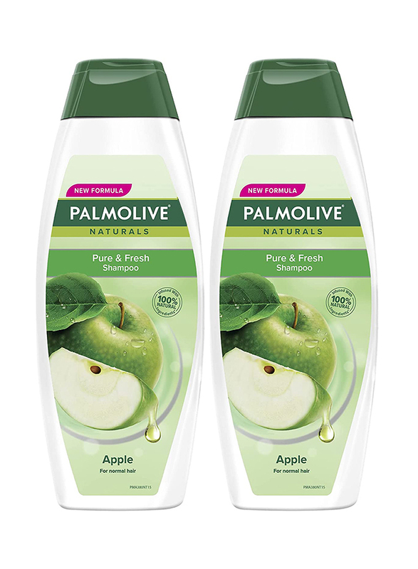 Palmolive Naturals Pure and Fresh Shampoo, 2 Pieces x 380ml