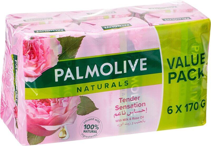 

Palmolive Naturals Milk and Rose Bar Soap Soft and Moisture, 6 x 170g