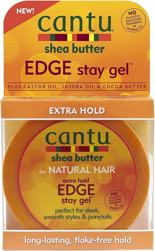 

Cantu shea butter for natural hair extra hold edge stay gel, 2.25oz (64g)