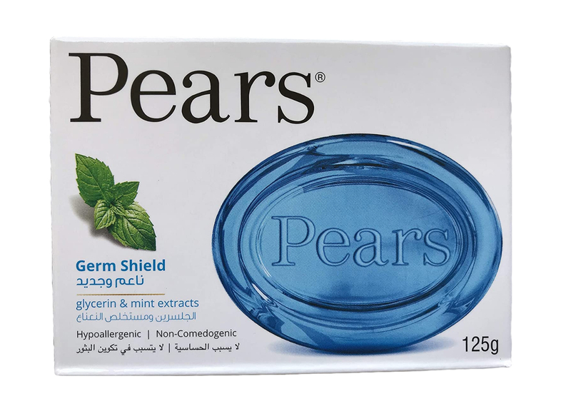 Pears Germ Shield Soap with Mint Extract, 125gm, 4 Pieces