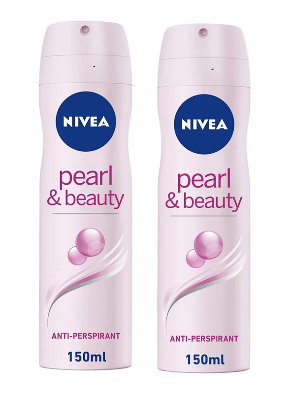 Nivea Pearl & Beauty Anti-Perspirant, 2 x 150ml