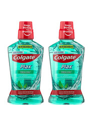 Colgate Plax Fresh Mint Mouthwash, 2 x 500ml