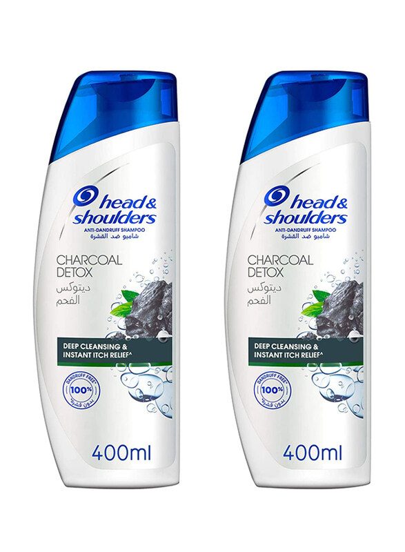 

Head & Shoulders Charcoal Detox Anti-Dandruff Shampoo, 2 Pieces x 400ml